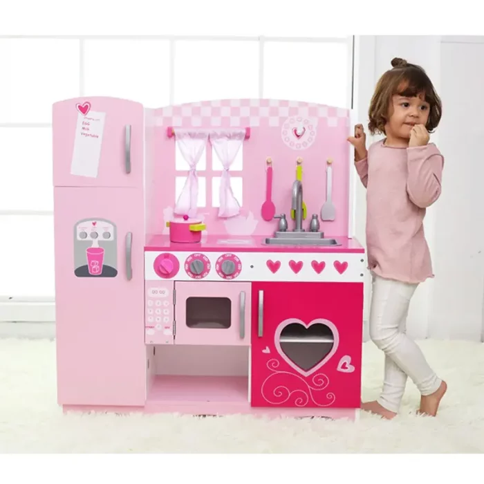 آشپزخانه چوبی Classic World مدل 4119 Pink Kitchen