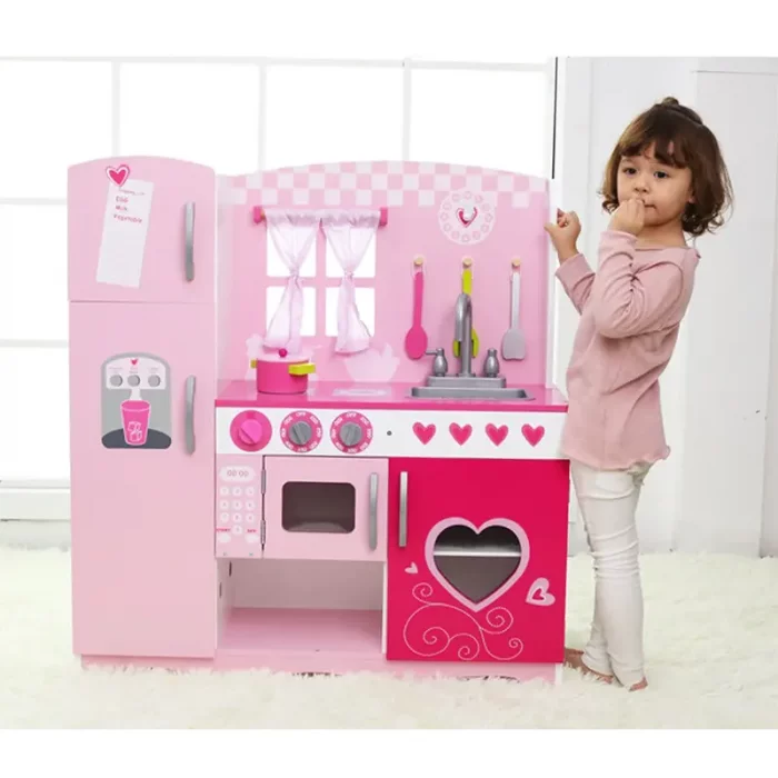 آشپزخانه چوبی Classic World مدل 4119 Pink Kitchen