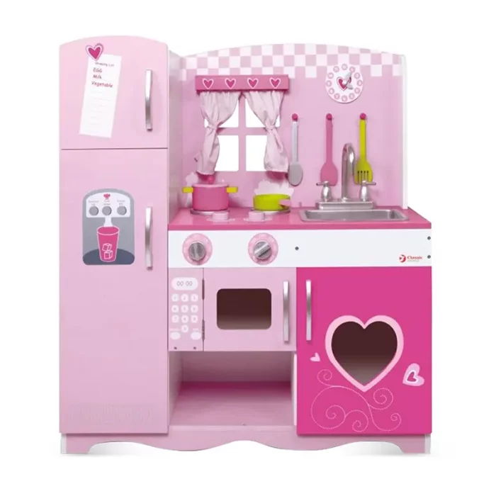 آشپزخانه چوبی Classic World مدل 4119 Pink Kitchen