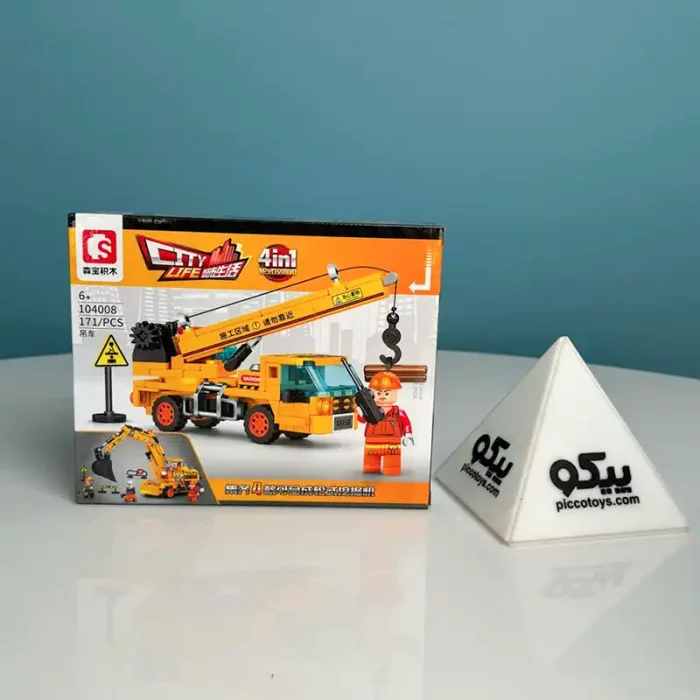 اسباب بازی لگو ماشین راه سازی جرثقیل 171 تکه کد 104008
