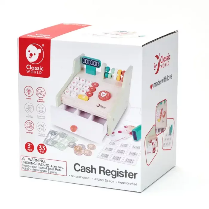 صندوق فروشگاهی چوبی کلاسیک ورلد Cash Register classic world کد 54167