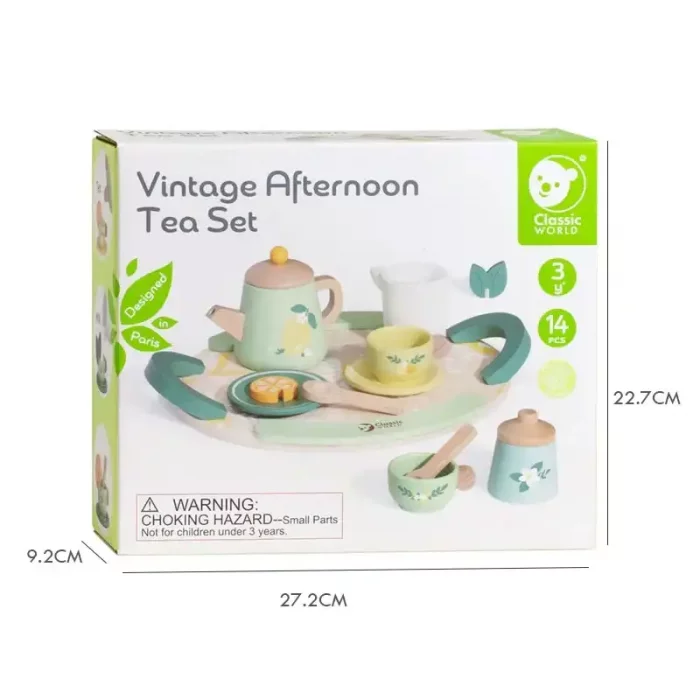 ست عصرانه خوری چوبی کلاسیک ورلد Vintage Afternoon Tea Se classic world کد 50576