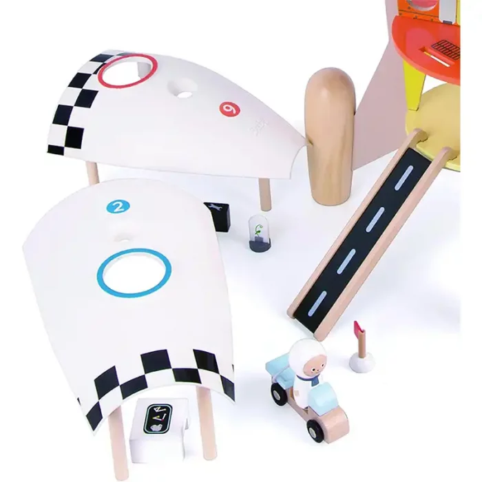 استند چوبی کلاسیک ورلد طرح راکت فضایی Pretend Play Rocket classic world کد 50582