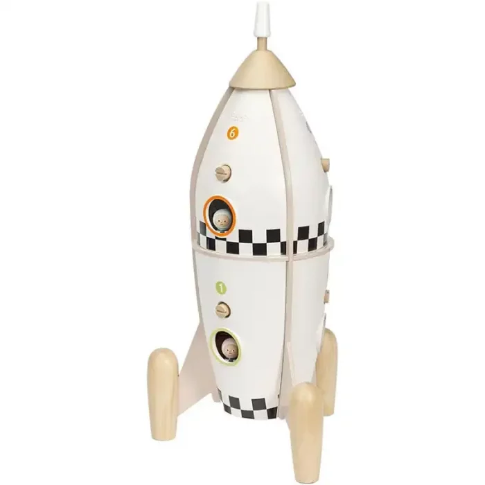 استند چوبی کلاسیک ورلد طرح راکت فضایی Pretend Play Rocket classic world کد 50582