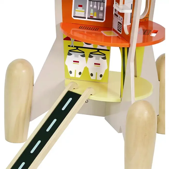 استند چوبی کلاسیک ورلد طرح راکت فضایی Pretend Play Rocket classic world کد 50582