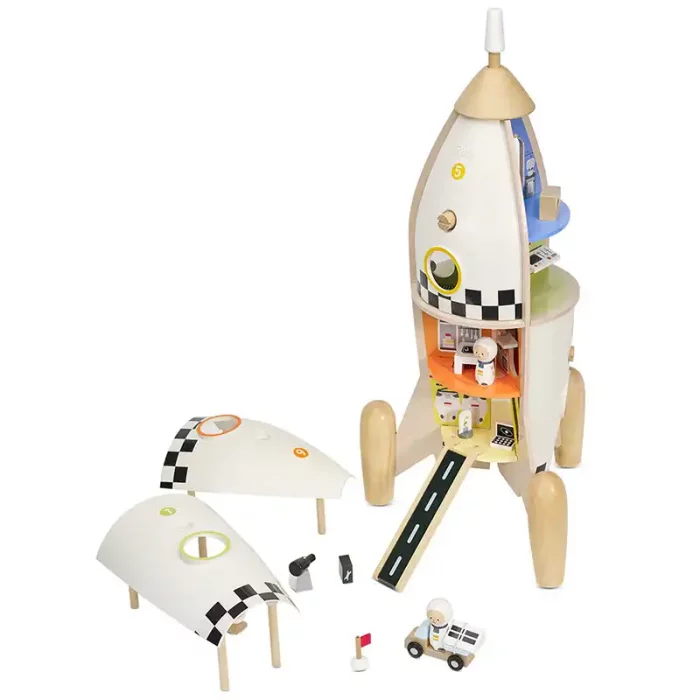 استند چوبی کلاسیک ورلد طرح راکت فضایی Pretend Play Rocket classic world کد 50582