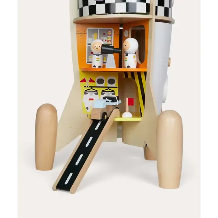 استند چوبی کلاسیک ورلد طرح راکت فضایی Pretend Play Rocket classic world کد 50582