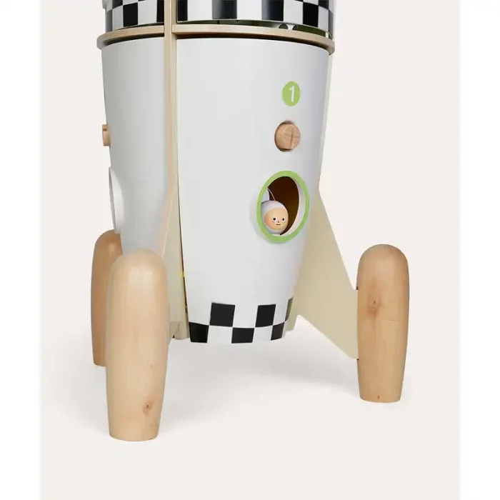 استند چوبی کلاسیک ورلد طرح راکت فضایی Pretend Play Rocket classic world کد 50582