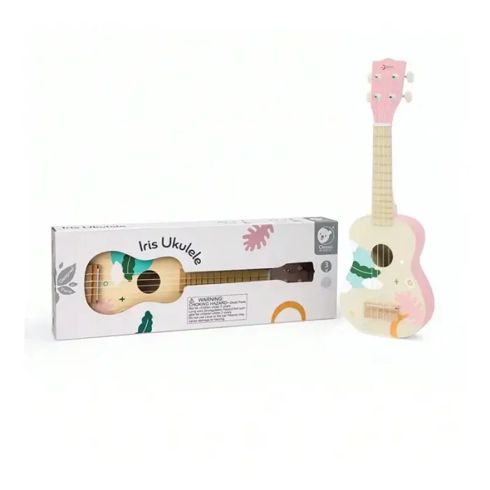 اسباب بازی گیتار چوبی صورتی کلاسیک ورلد Iris Ukulele classic world کد 40563