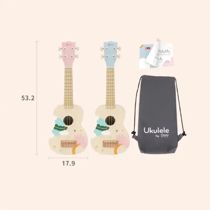 اسباب بازی گیتار چوبی صورتی کلاسیک ورلد Iris Ukulele classic world کد 40563