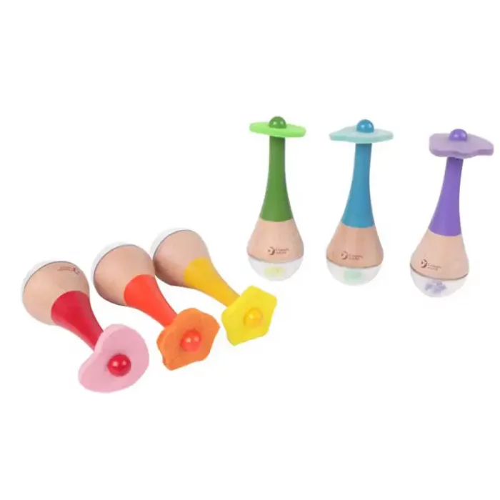 جغجغه چوبی رنگین کمانی کلاسیک ورلد Classic World Rainbow Maracas مدل 40527