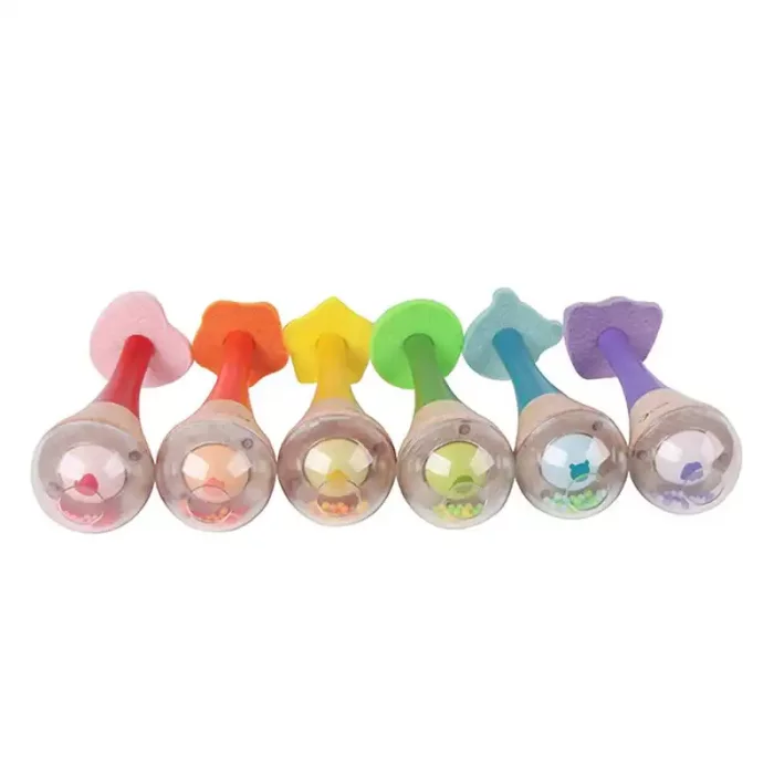 جغجغه چوبی رنگین کمانی کلاسیک ورلد Classic World Rainbow Maracas مدل 40527