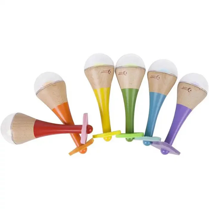 جغجغه چوبی رنگین کمانی کلاسیک ورلد Classic World Rainbow Maracas مدل 40527