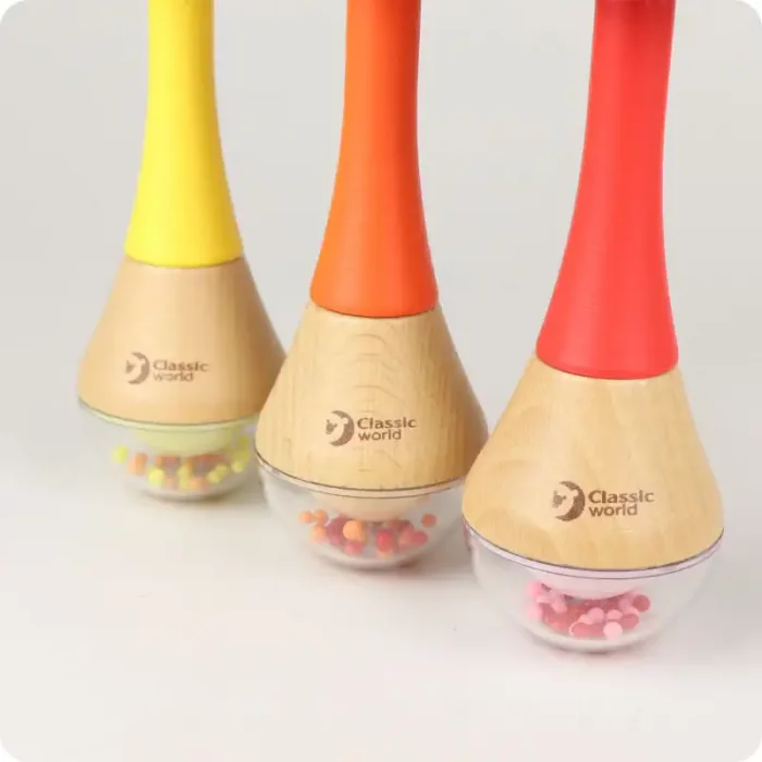 جغجغه چوبی رنگین کمانی کلاسیک ورلد Classic World Rainbow Maracas مدل 40527