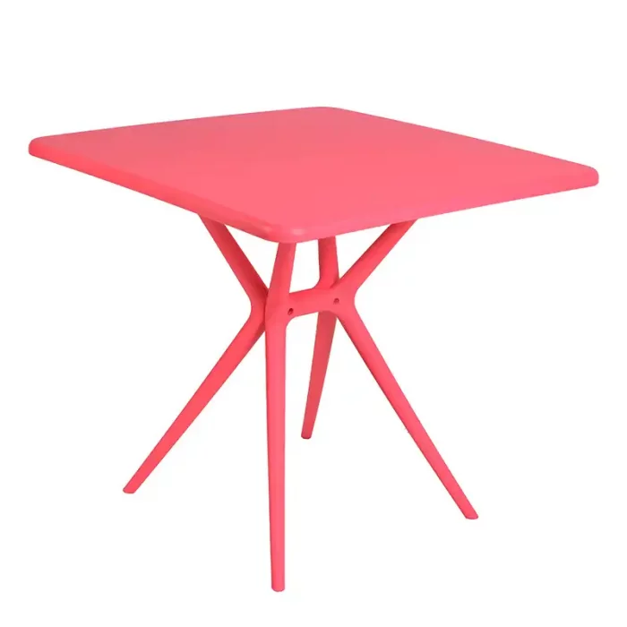 میز بزرگسال مربع  تیکا رنگ صورتی P/TF03/SU