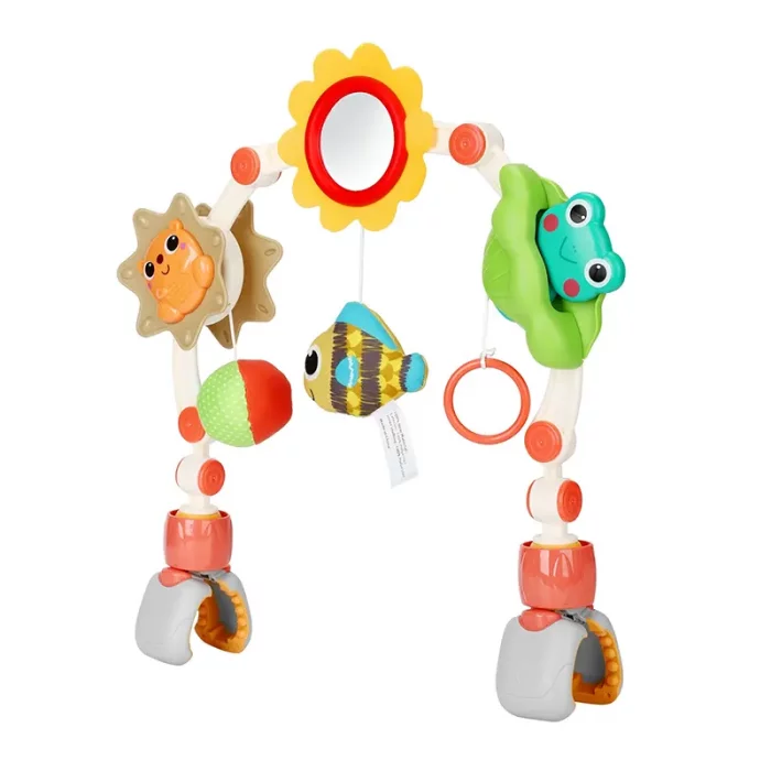 آویز کالسکه و کریر نوزاد طرح حیوانات هولی تویز huile toys کد E278