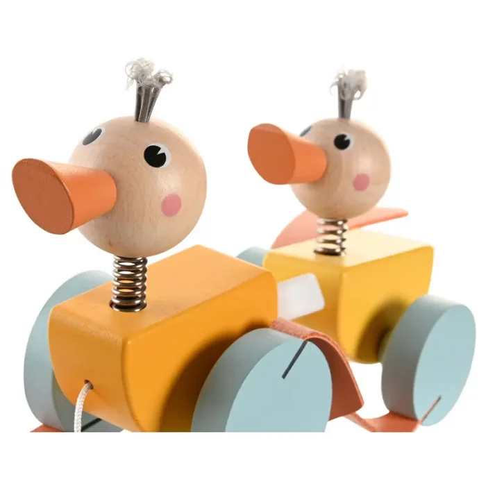 اسباب بازی چوبی نخ کش مدل خانواده اردک کد BZ-05-C