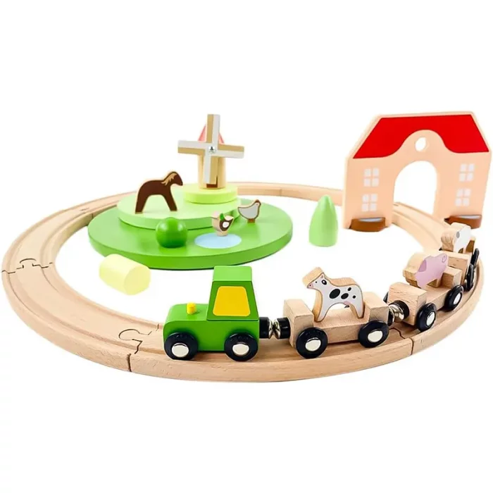 اسباب بازی قطار مزرعه کلاسیک ورلد Classic World Small Farm Train Set کد 54464