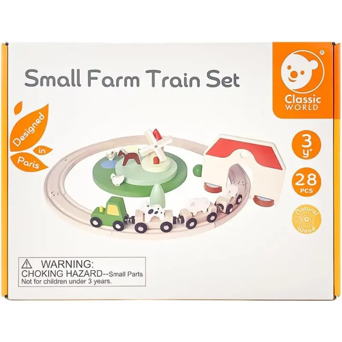 اسباب بازی قطار مزرعه کلاسیک ورلد Classic World Small Farm Train Set کد 54464