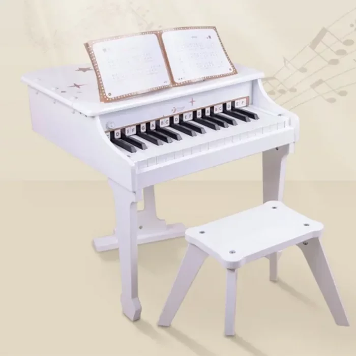 پیانو سفید چوبی کلاسیک ورلد Classic World Grand Piano White مدل 54273