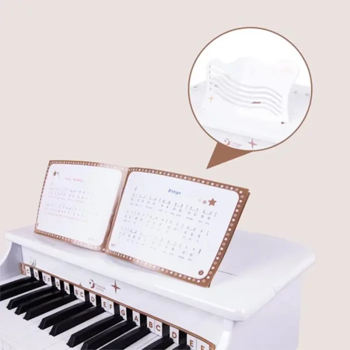 پیانو سفید چوبی کلاسیک ورلد Classic World Grand Piano White مدل 54273