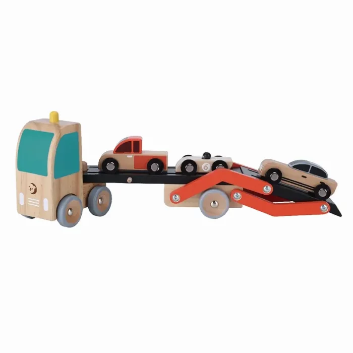 اسباب بازی کامیون حمل چوبی کلاسیک ورلد Classic World Wooden Car Transporter کد 53771