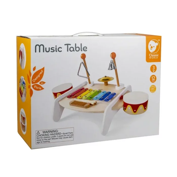 میز بازی چوبی بلز و درام کلاسیک ورلد Classic World Music Table کد 40529