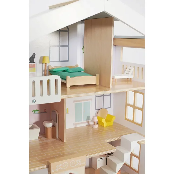 خانه عروسک چوبی کلاسیک ورلد Happy Villa Dollhouse Classic World کد 50552