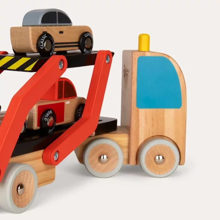 اسباب بازی کامیون حمل چوبی کلاسیک ورلد Classic World Wooden Car Transporter کد 53771