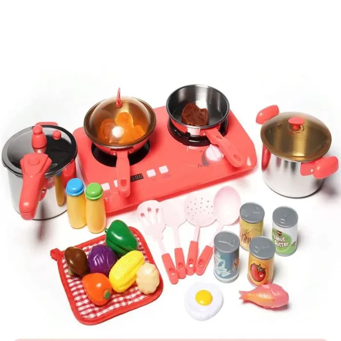 اجاق گاز  اسباب بازی رومیزی 32 تکه رنگ صورتی کد 555BX046