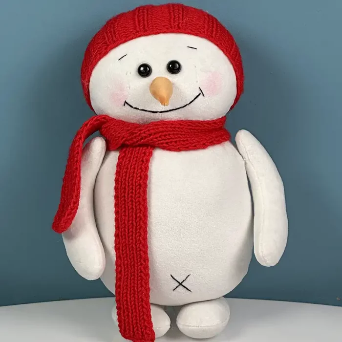 عروسک آدم برفی با کلاه و شال گردن سایز بزرگ کد 6128458