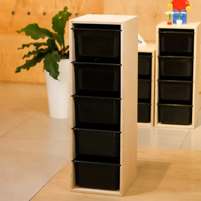 قفسه اسباب بازی و نظم دهنده کودکان باکس مشکی تکی کد 6118640