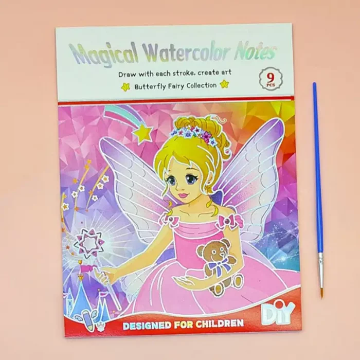 دفتر نقاشی آبرنگی طرح پری جادویی کد QSG005