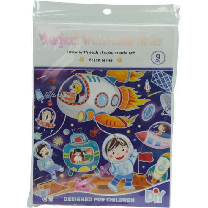 دفتر نقاشی آبرنگی طرح فضانورد کد QSG006