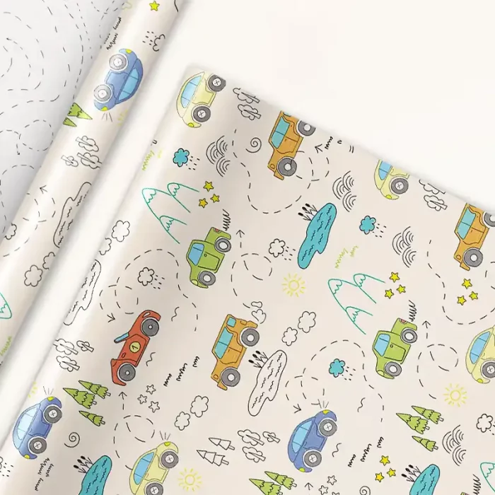 کاغذ کادو یک رو طرح  ماشین کد 2011001137