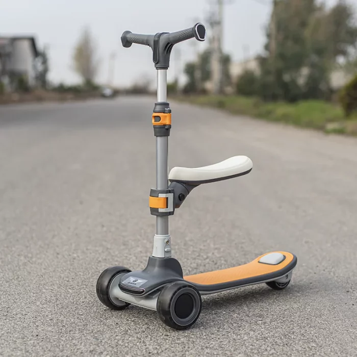 اسکوتر کودک تاشو زگان نشیمن دار بلوتوثی رنگ مشکی ZEGAN کد P/ZG612/A