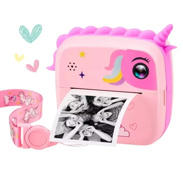 دوربین عکاسی چاپ فوری کودک طرح یونیکورن کد 004916