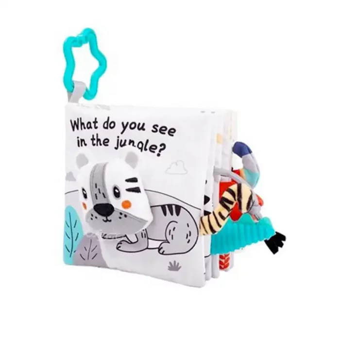 کتاب پارچه ای آموزشی سیاه و سفید مدل ببر کد 6142119