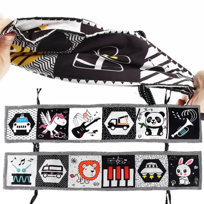 کتاب پارچه ای آموزشی سیاه و سفید طرح موسیقی کد 665462