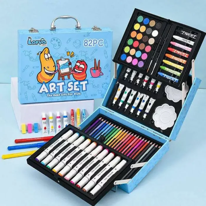 کیف ست نقاشی 82 تکه رنگ آبی کد P/912382/A