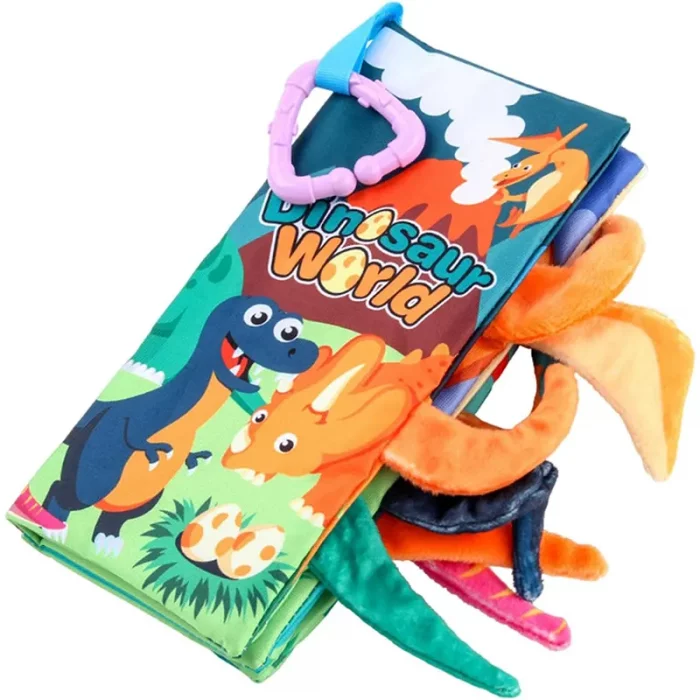 کتاب پارچه ای آموزشی جغجغه ای مدل دایناسور کد 66531A1