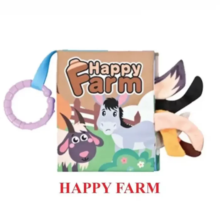 کتاب پارچه ای آموزشی طرح حیوانات مزرعه کد 66529A4