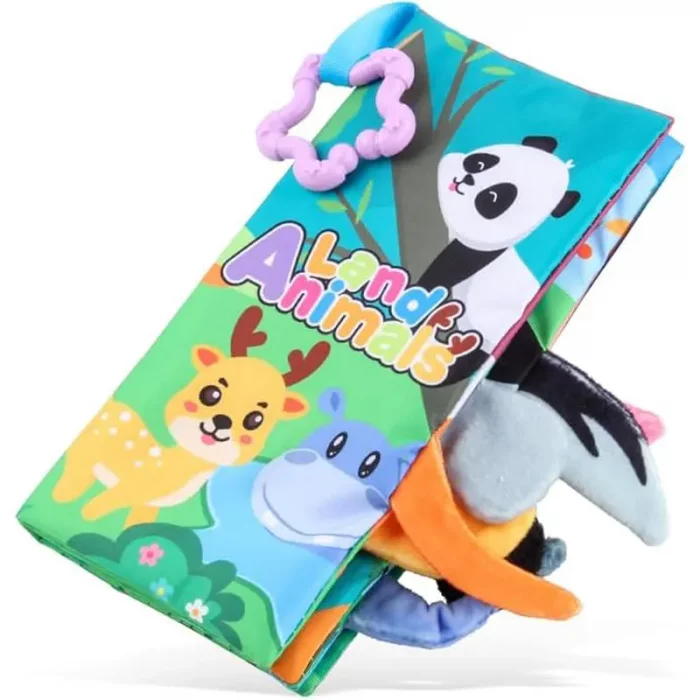 کتاب پارچه ای آموزشی جغجغه ای مدل حیوانات جنگل کد 66531A3