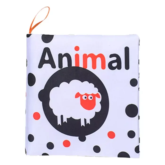 کتاب پارچه ای آموزشی سیاه و سفید مدل حیوانات کد 6142106