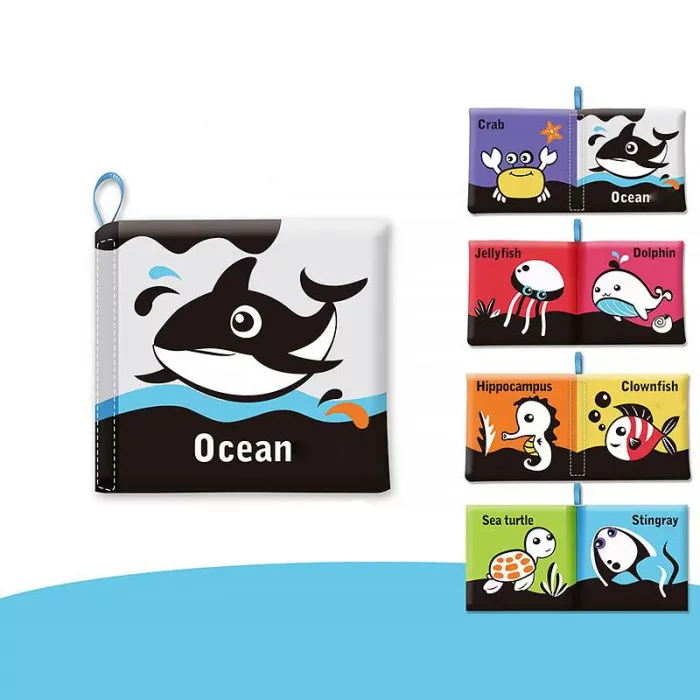 کتاب پارچه ای آموزشی سیاه و سفید مدل اقیانوس کد 6142107