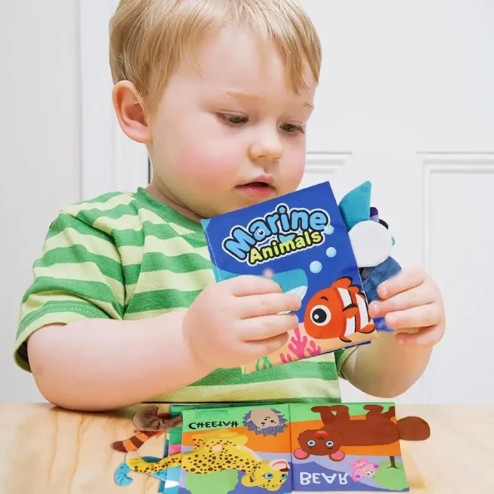 کتاب پارچه ای آموزشی طرح حیوانات دریایی کد 66529A1