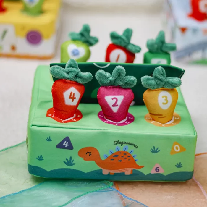 مکعب حسی مونته سوری کاشت هویج طرح دایناسور کد QBX128A