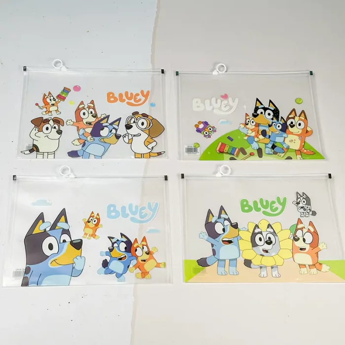 کاور A4 زیپدار فانتزی طرح بلویی کد 6142