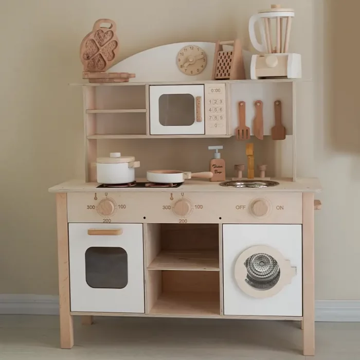 آشپزخانه چوبی کودک رنگ سفید کد 6158455