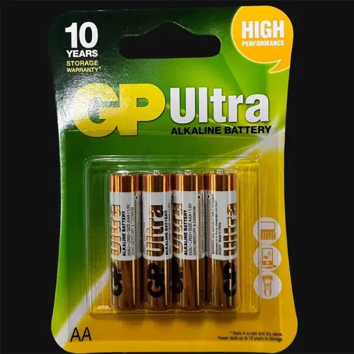 باتری قلمی 4 عددی GP مدل  Ultra alkaline کد GP15AU2U4